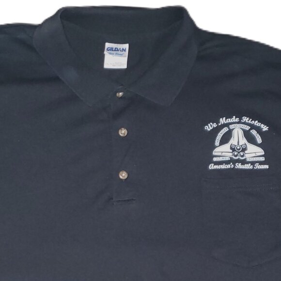 Gildan Commemorative Shuttle Team Polo Style Short Sleeve Shirt / Size 2XL - Picture 1 of 10